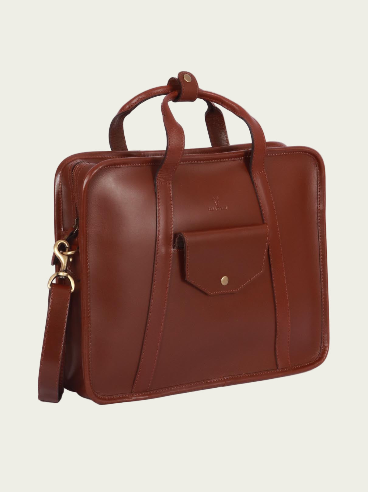 Unisex Leather Laptop Briefcase