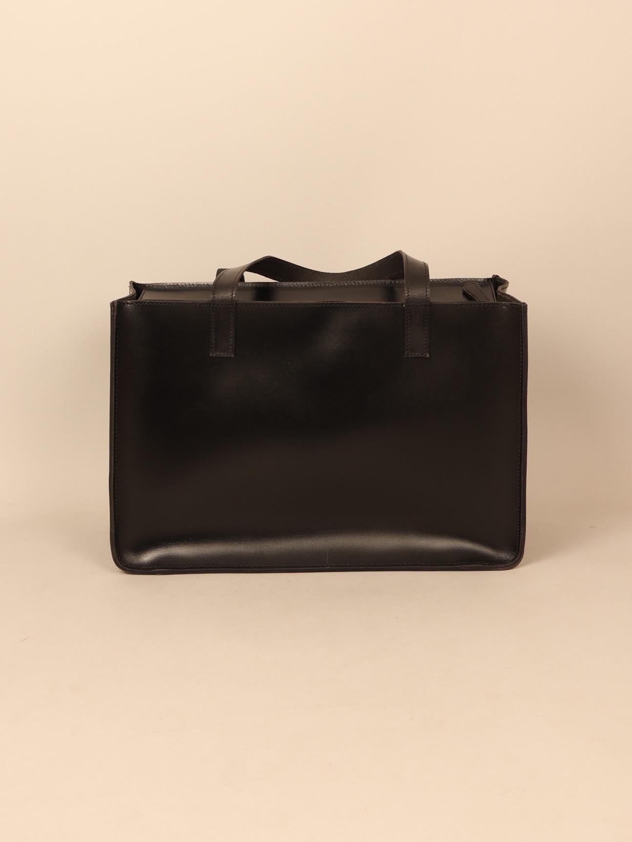 Leather shoppers bag