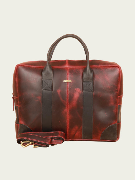Stylish leather laptop bag for men and women