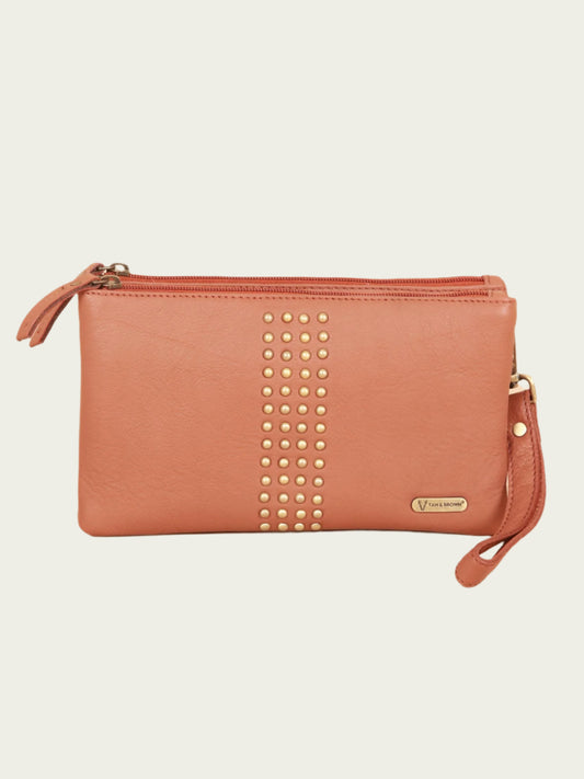 tan leather sling bag