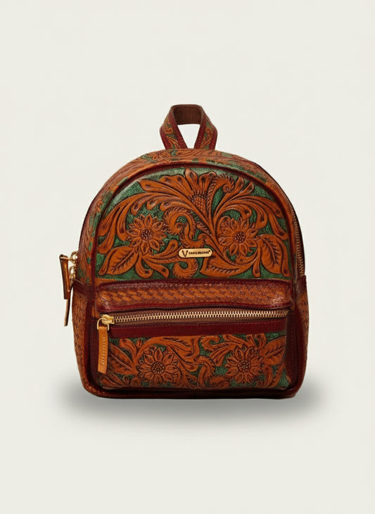 Tooled Leather Backpack