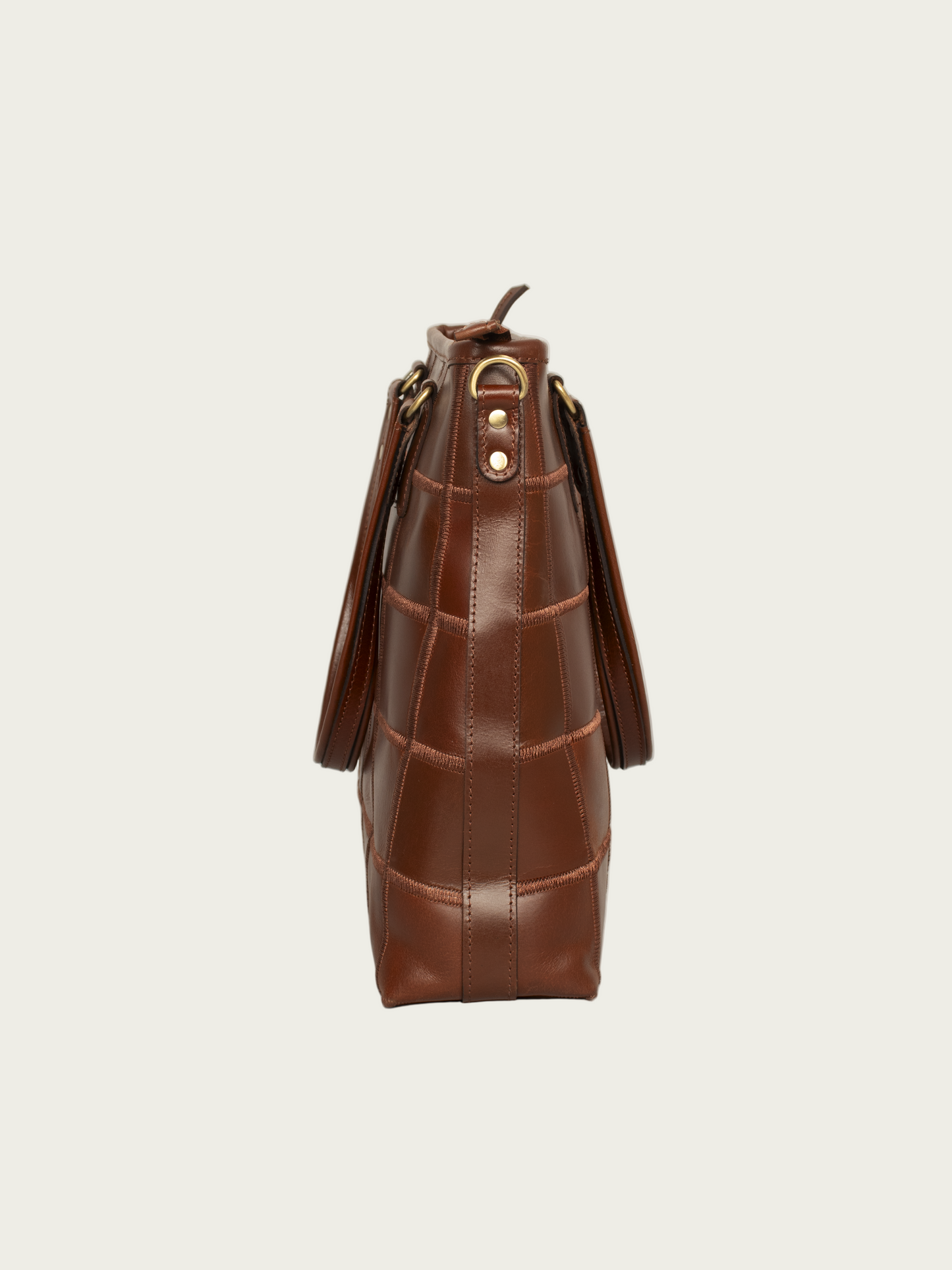 Leather tote bag