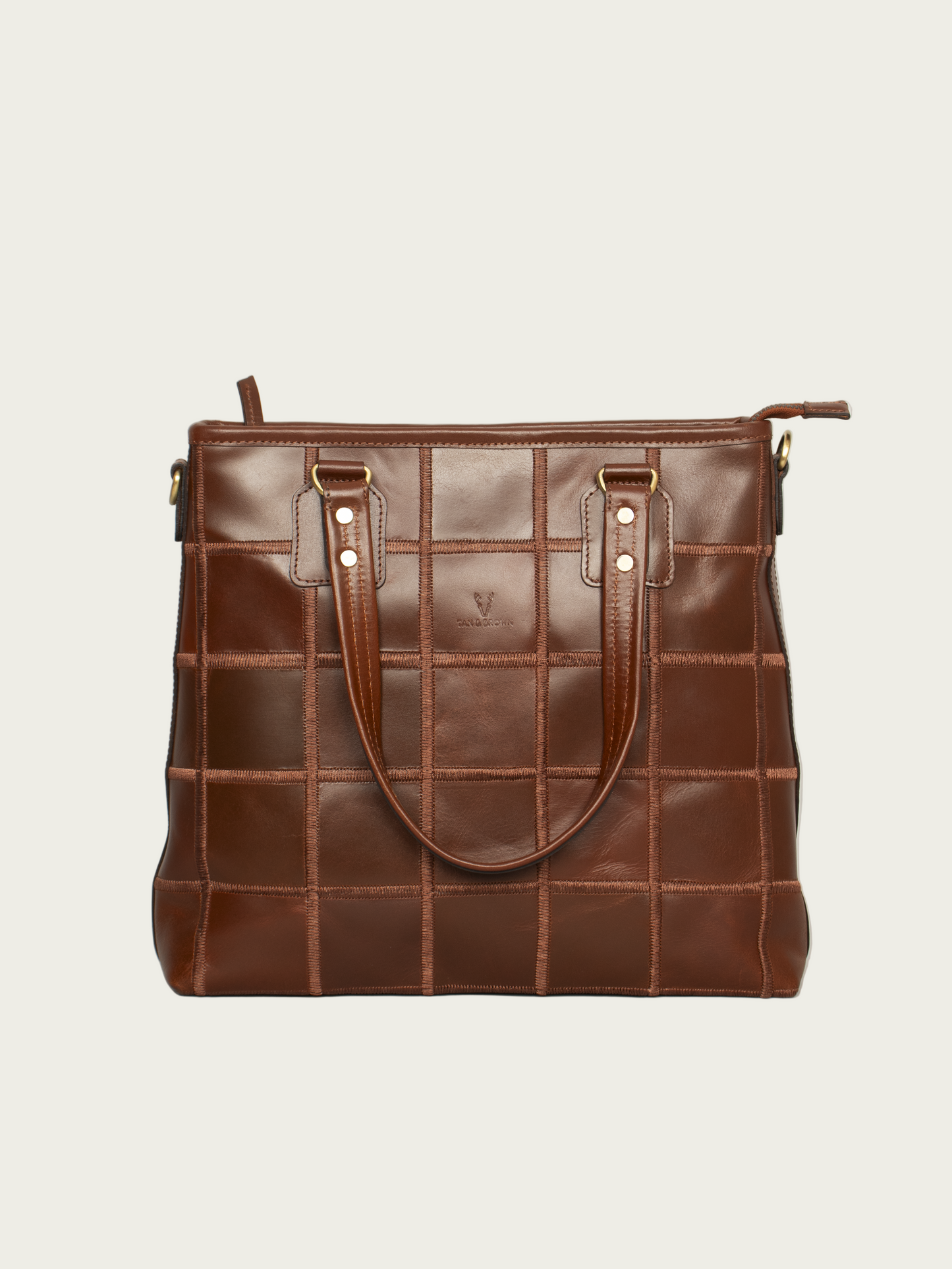 Leather tote bag
