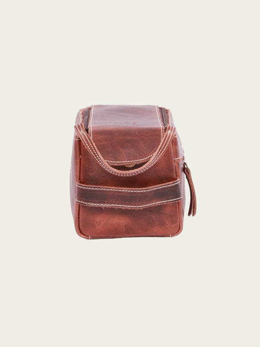 Leather Travel Toiletry Bag
