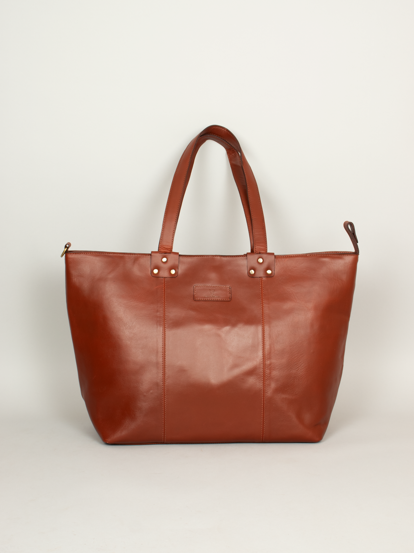 Leather tote bag
