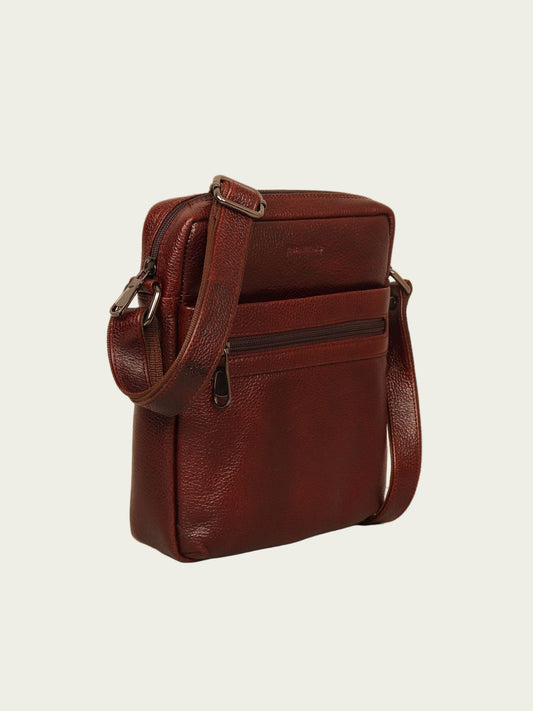 TAN & BROWN SLING BAG