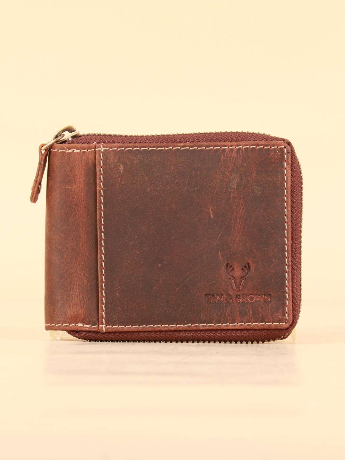 TAN & BROWN MEN'S WALLET