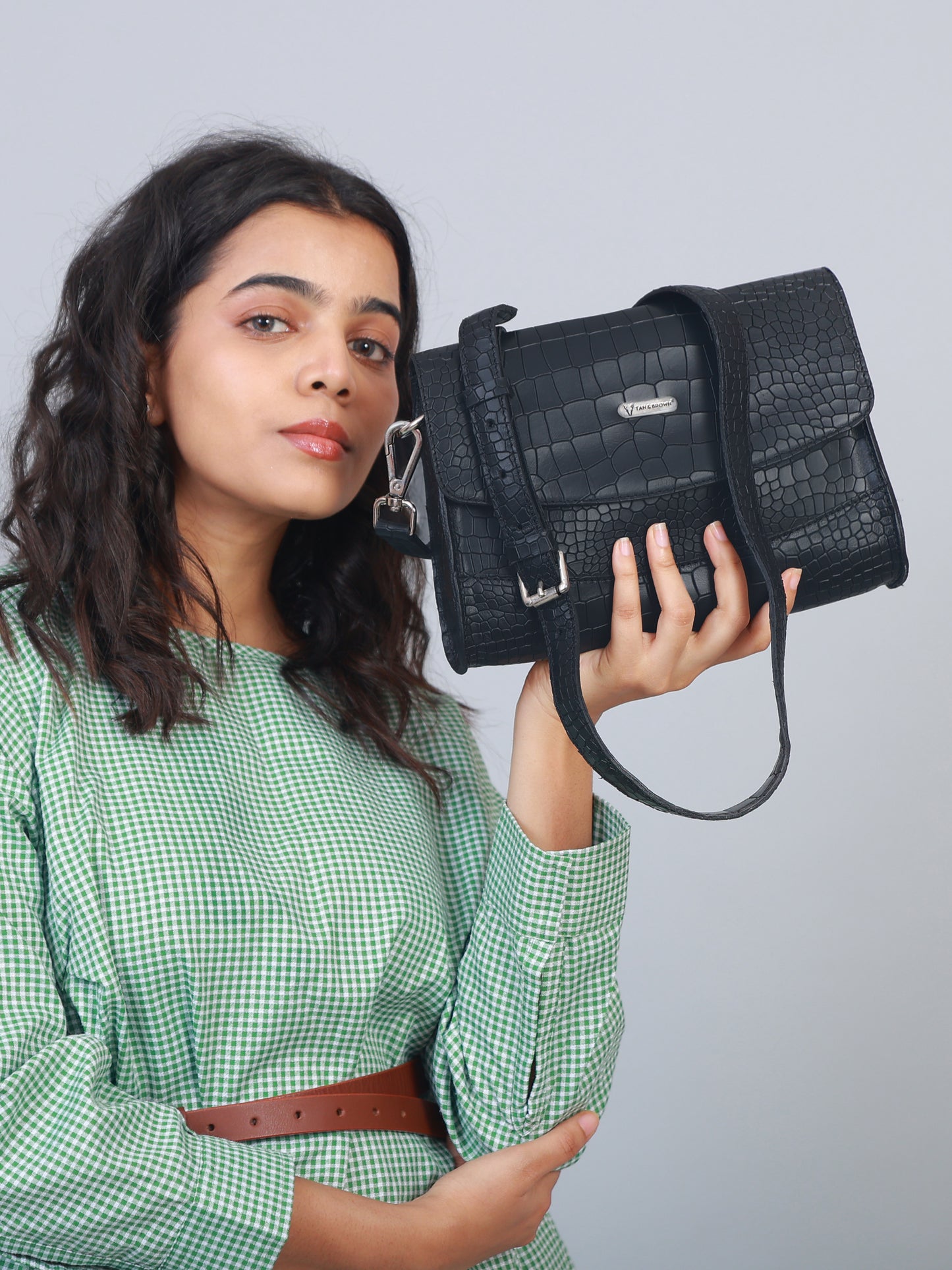 genuine leather women's sling bag
