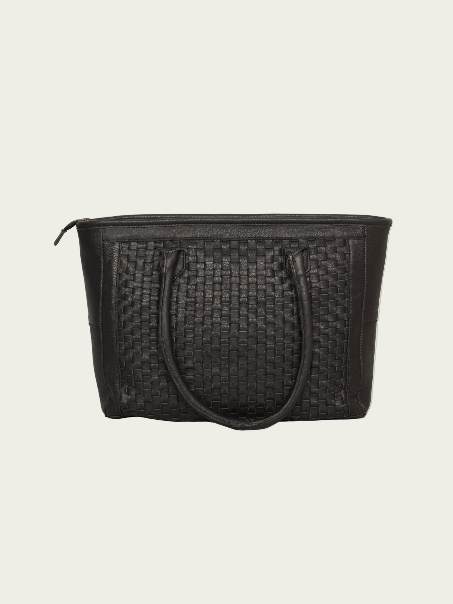 Leather tote bag