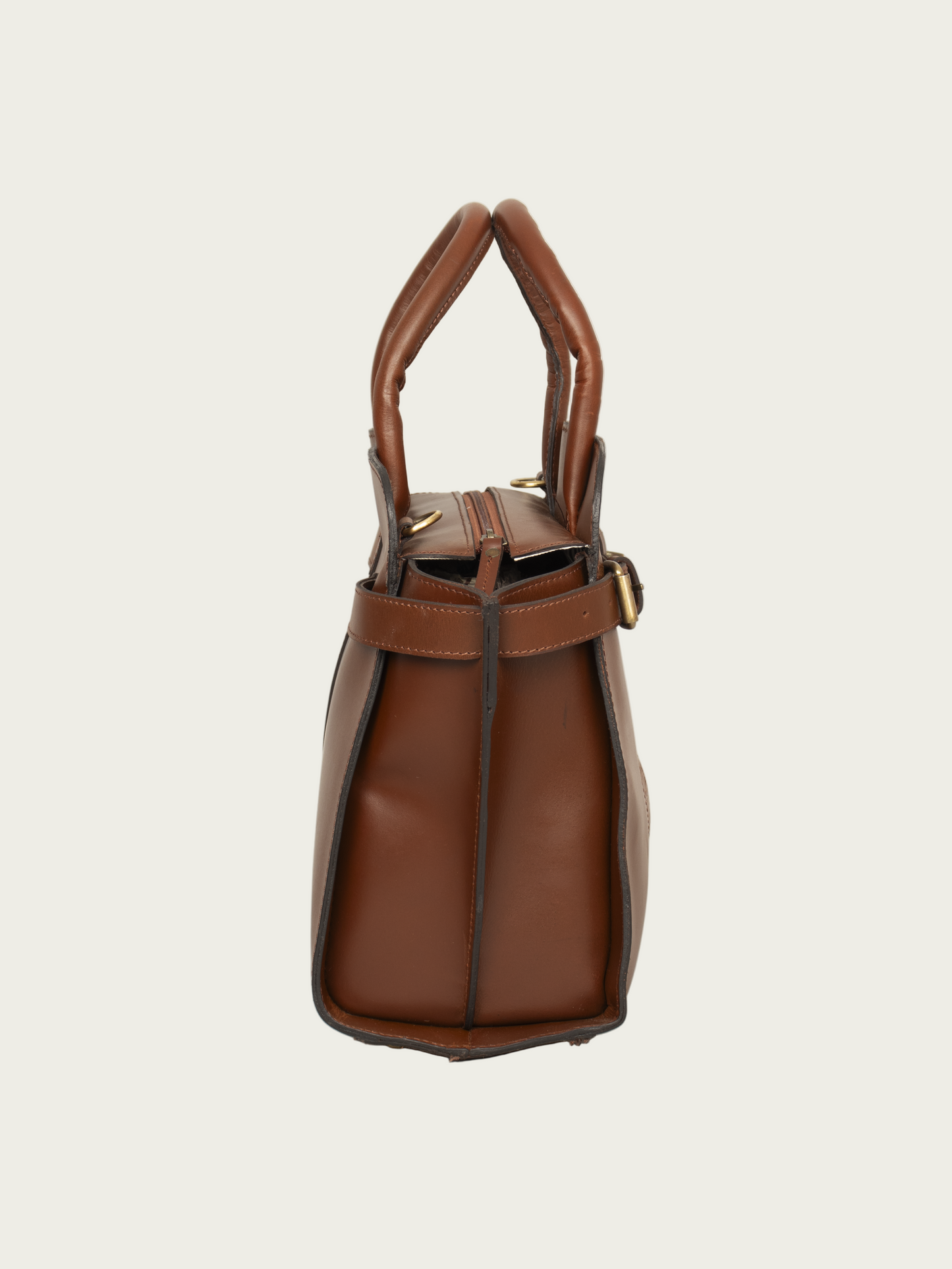Leather tote bag