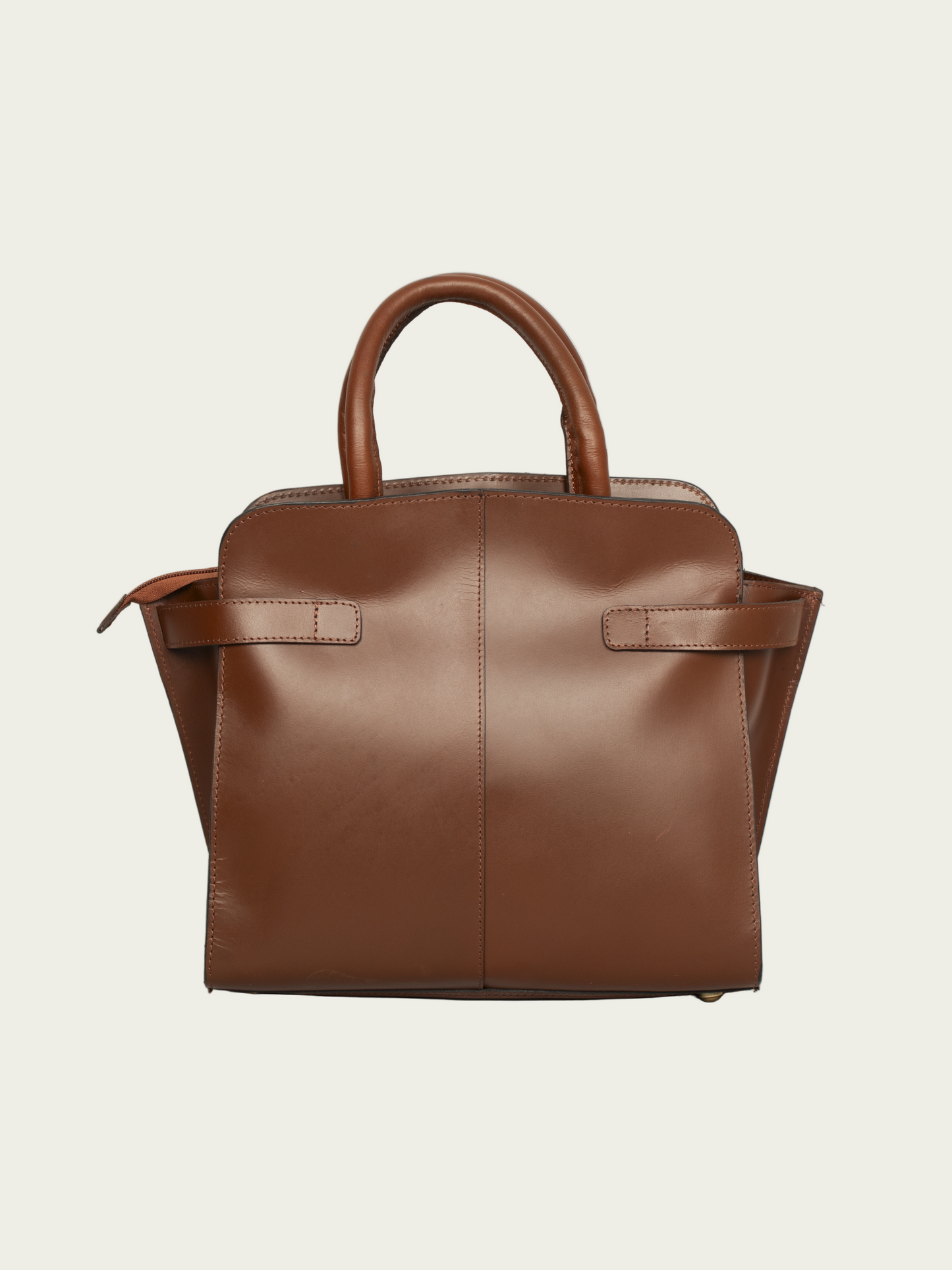 Leather tote bag