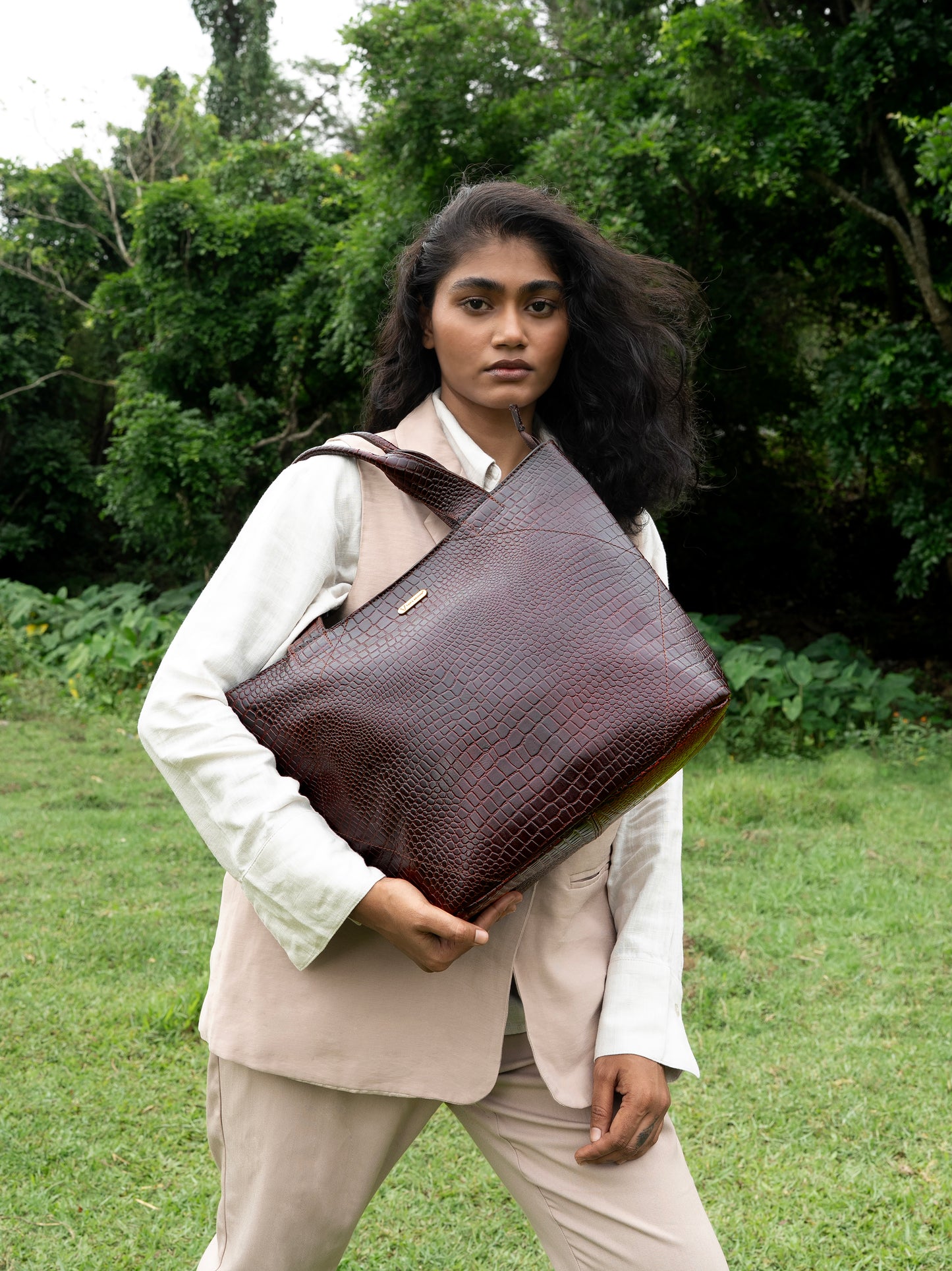 Leather handbag