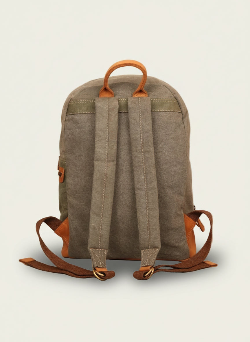 Canvas Leather Backpack