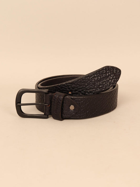 black leather belt for men