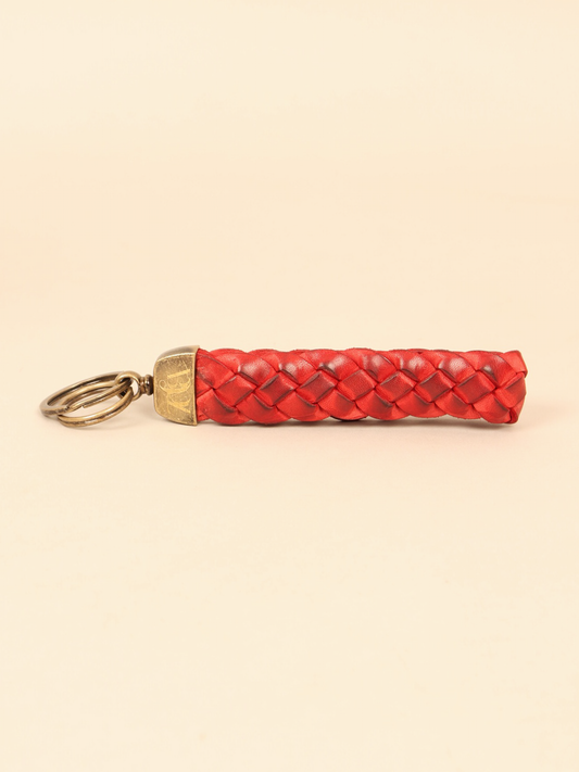 Handwoven Leather Keychain