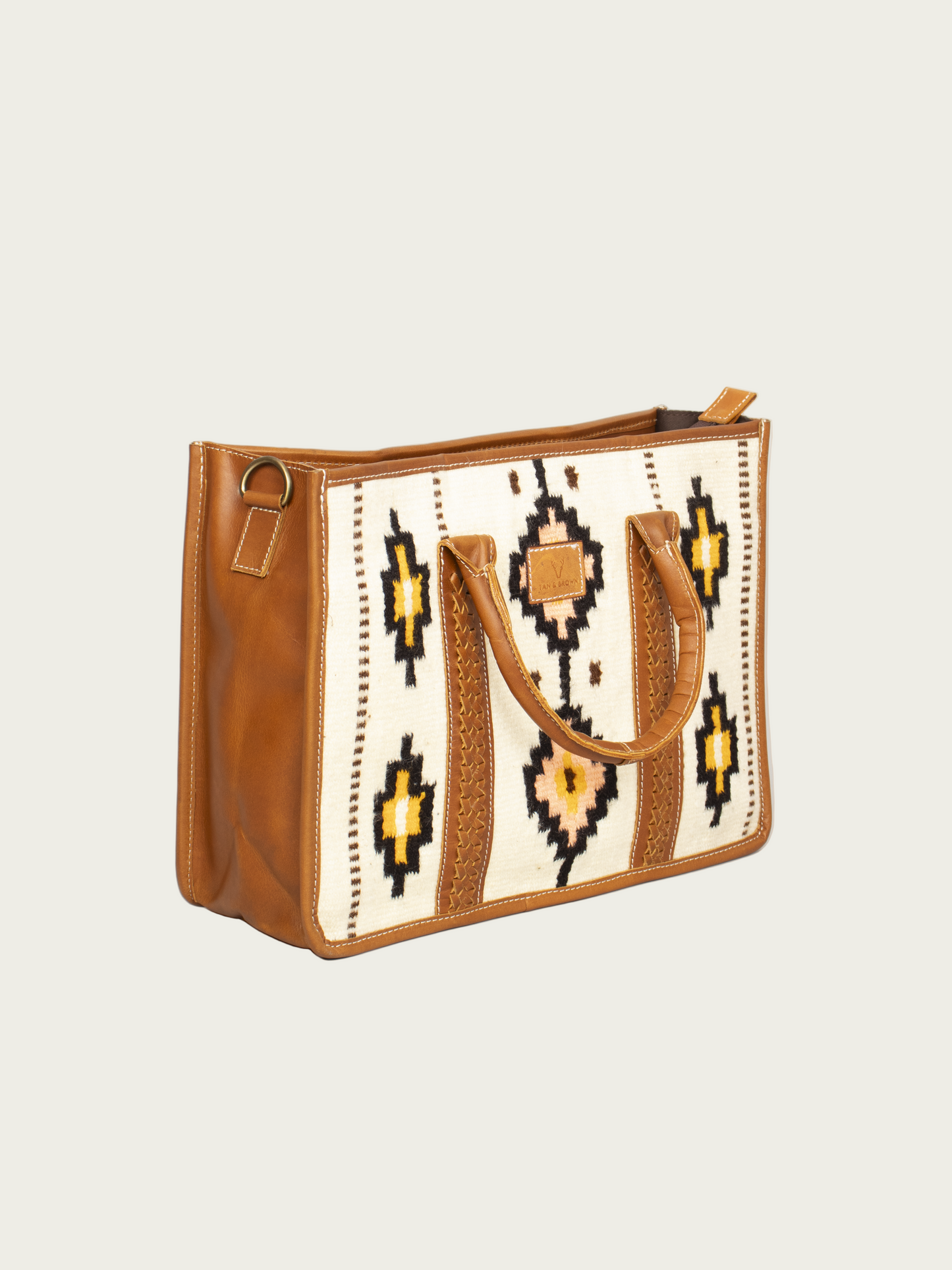Leather tote bag