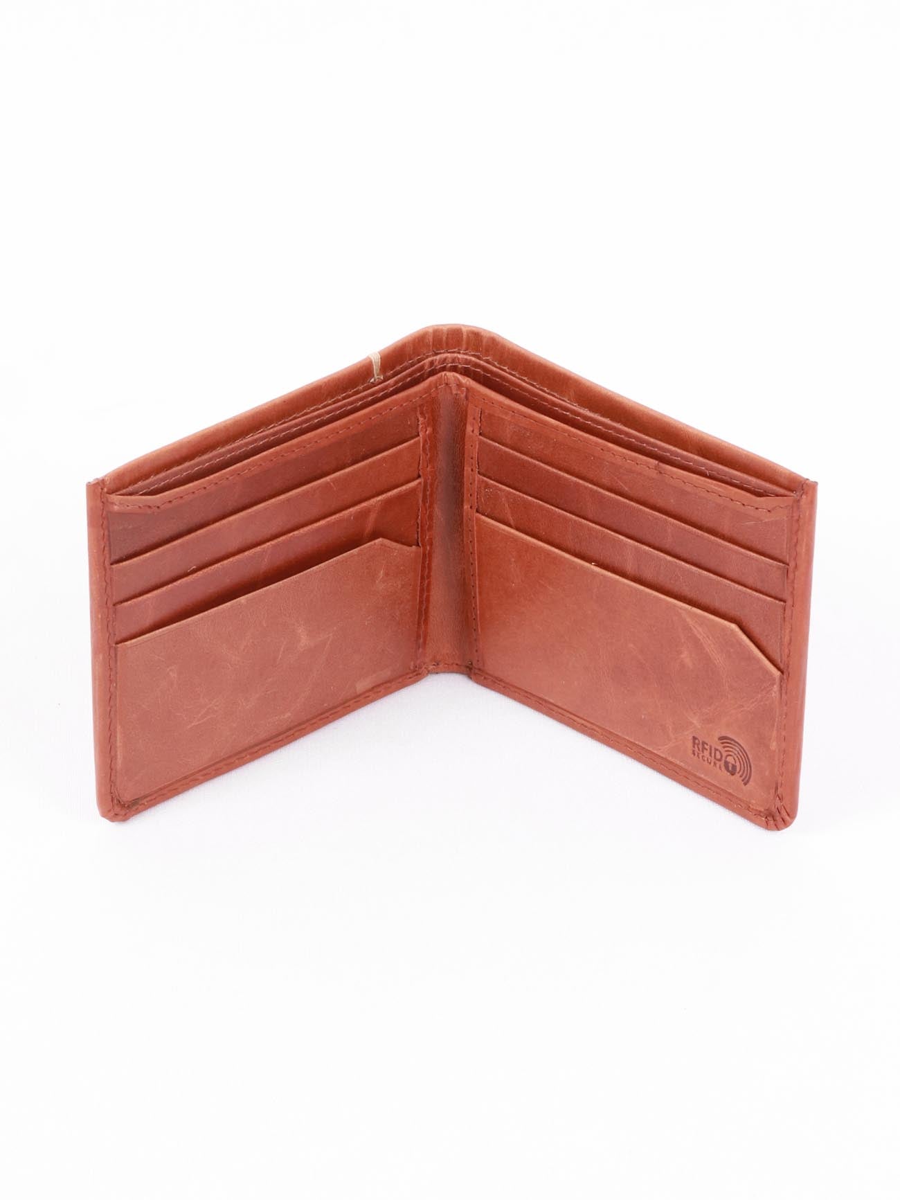 TAN & BROWN MEN'S WALLET
