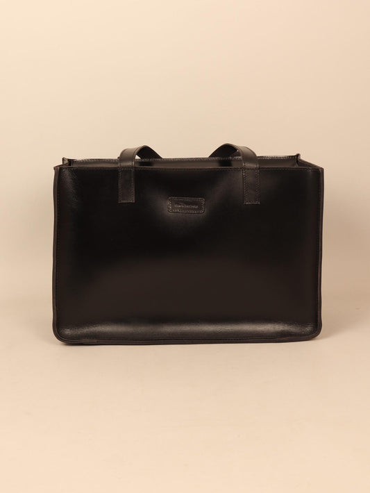 Leather shoppers bag
