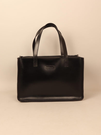 Leather shoppers bag