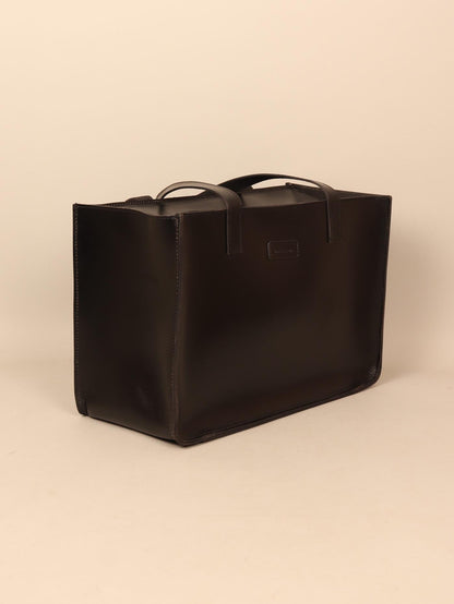 Leather shoppers bag