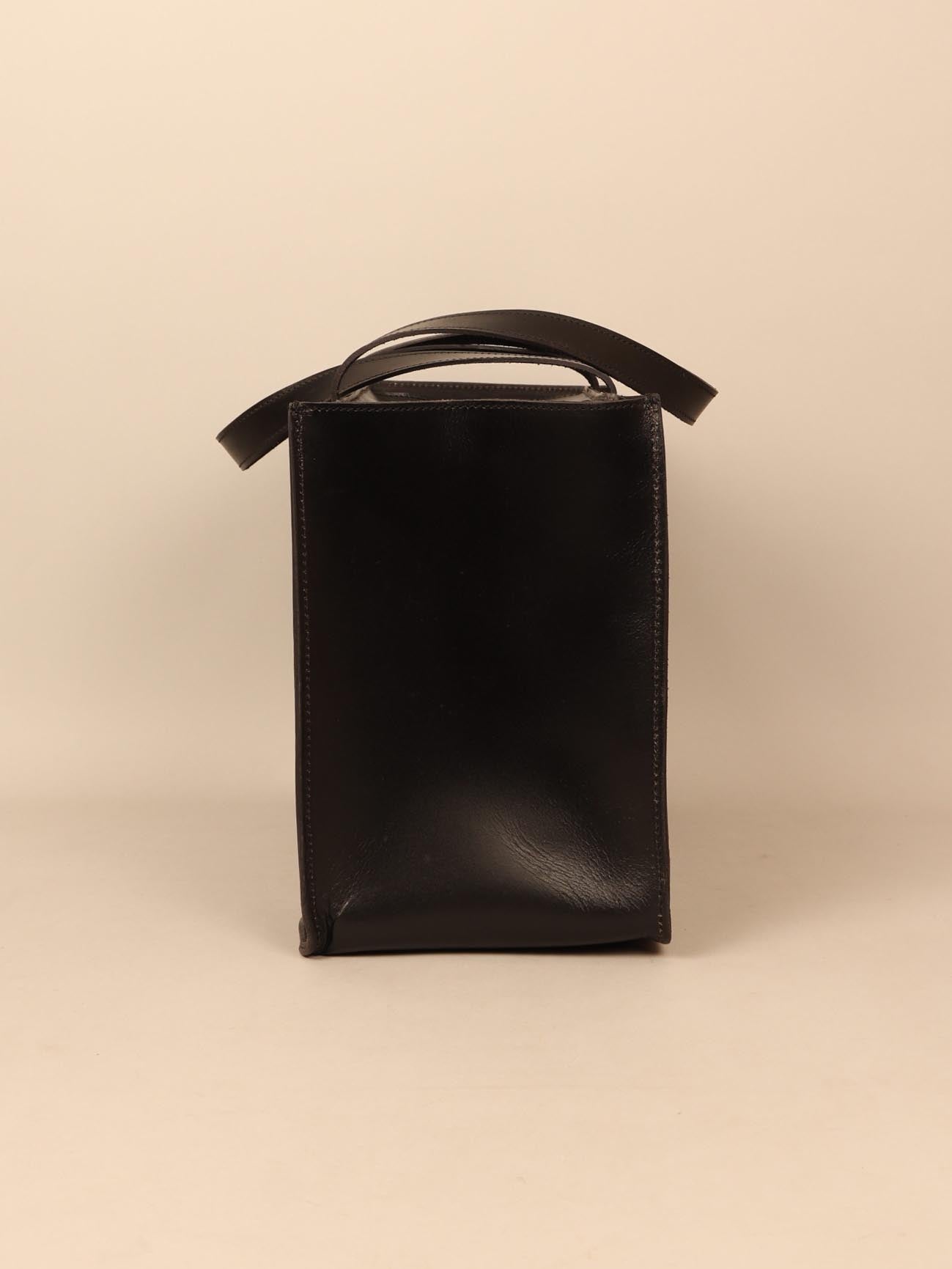 Leather shoppers bag