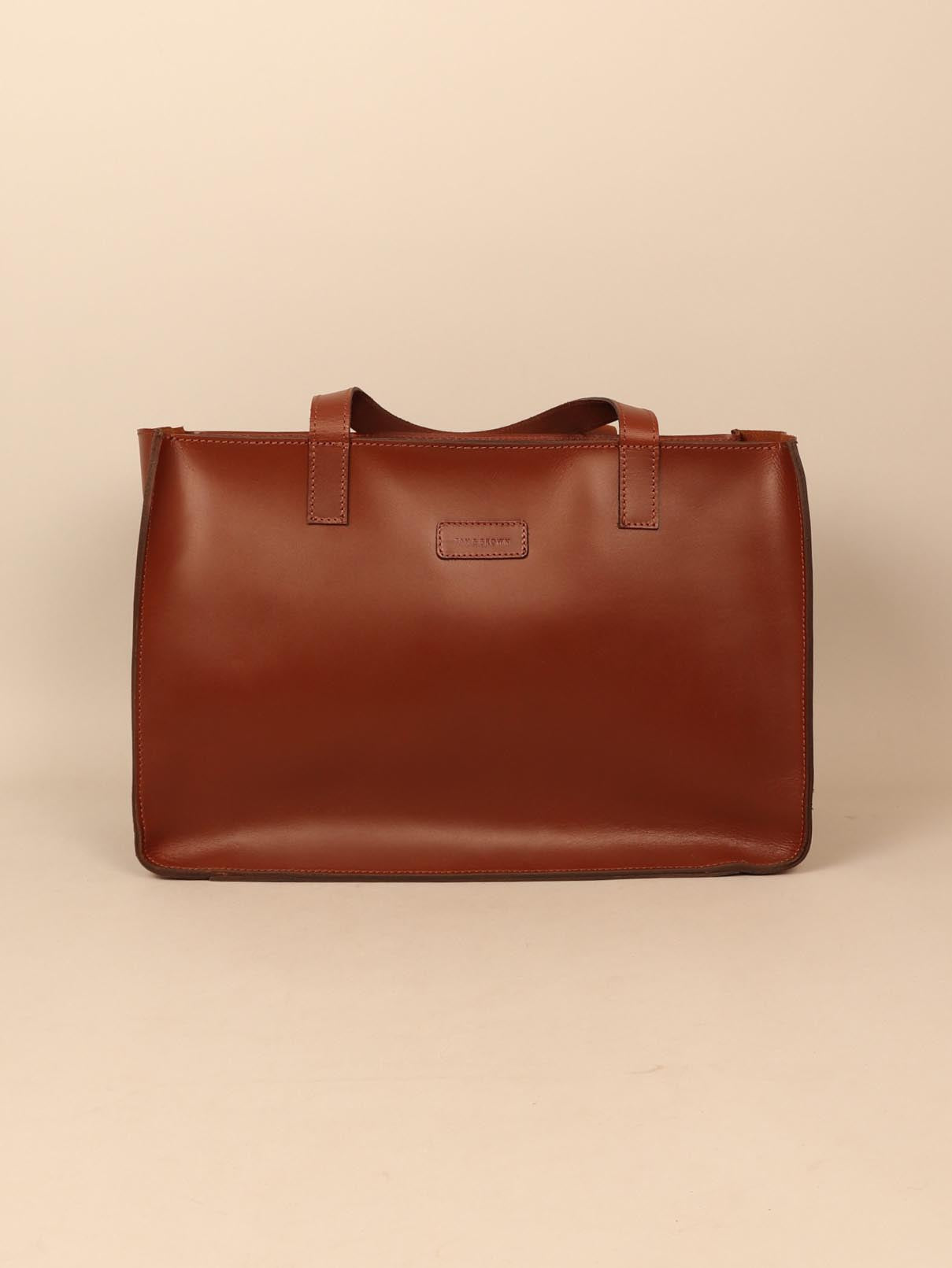 Leather shoppers bag