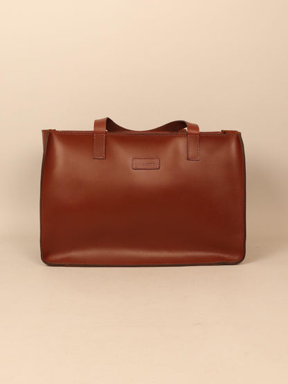 Leather shoppers bag
