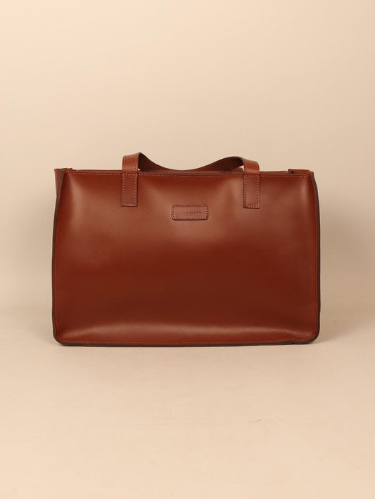 Leather shoppers bag