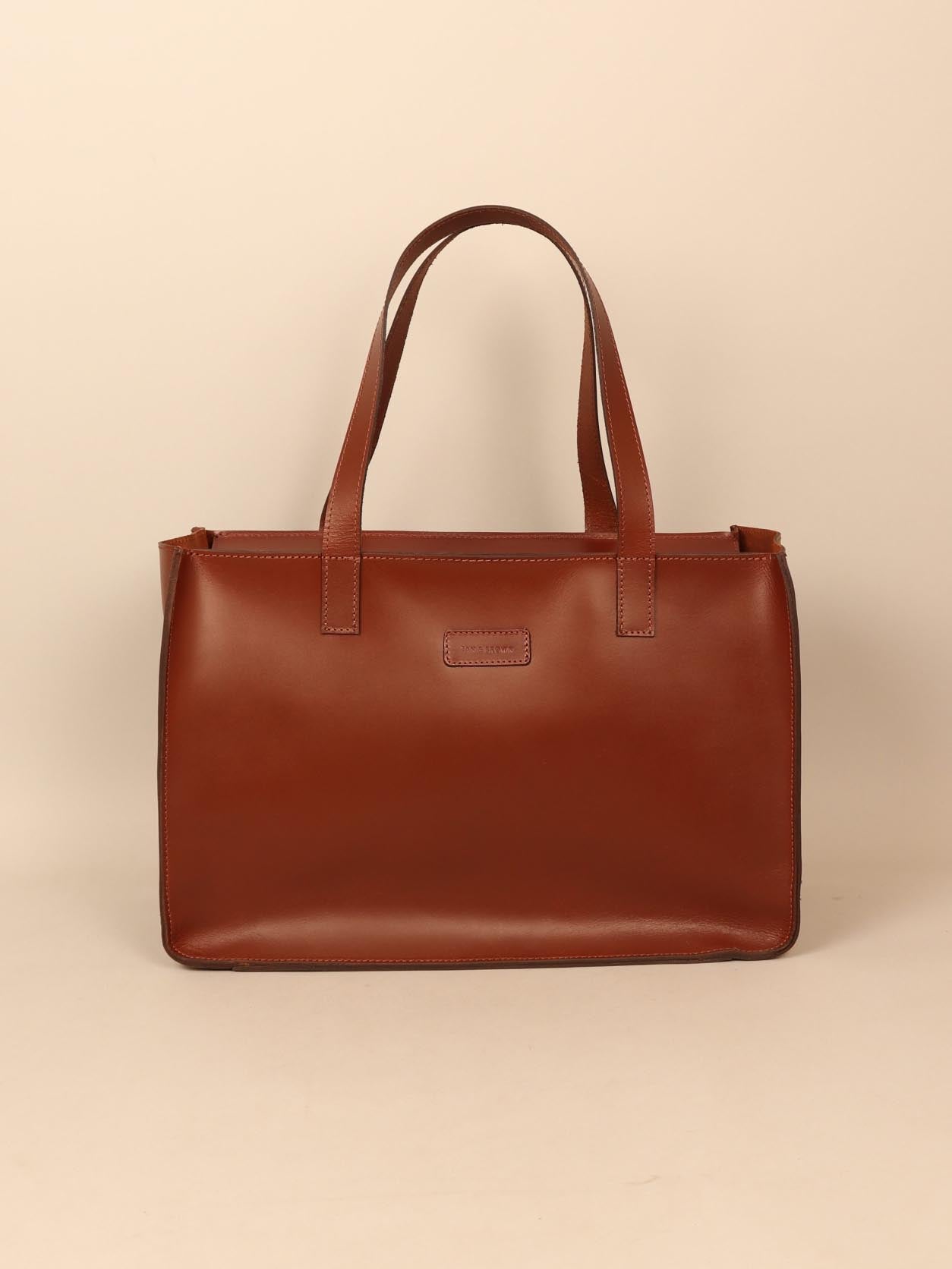 Leather shoppers bag