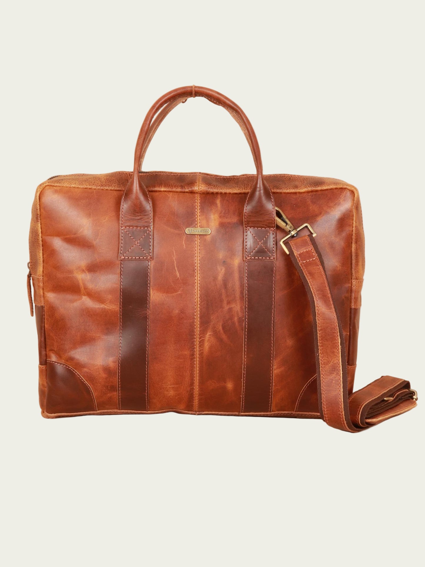 Stylish leather laptop bag for men and women