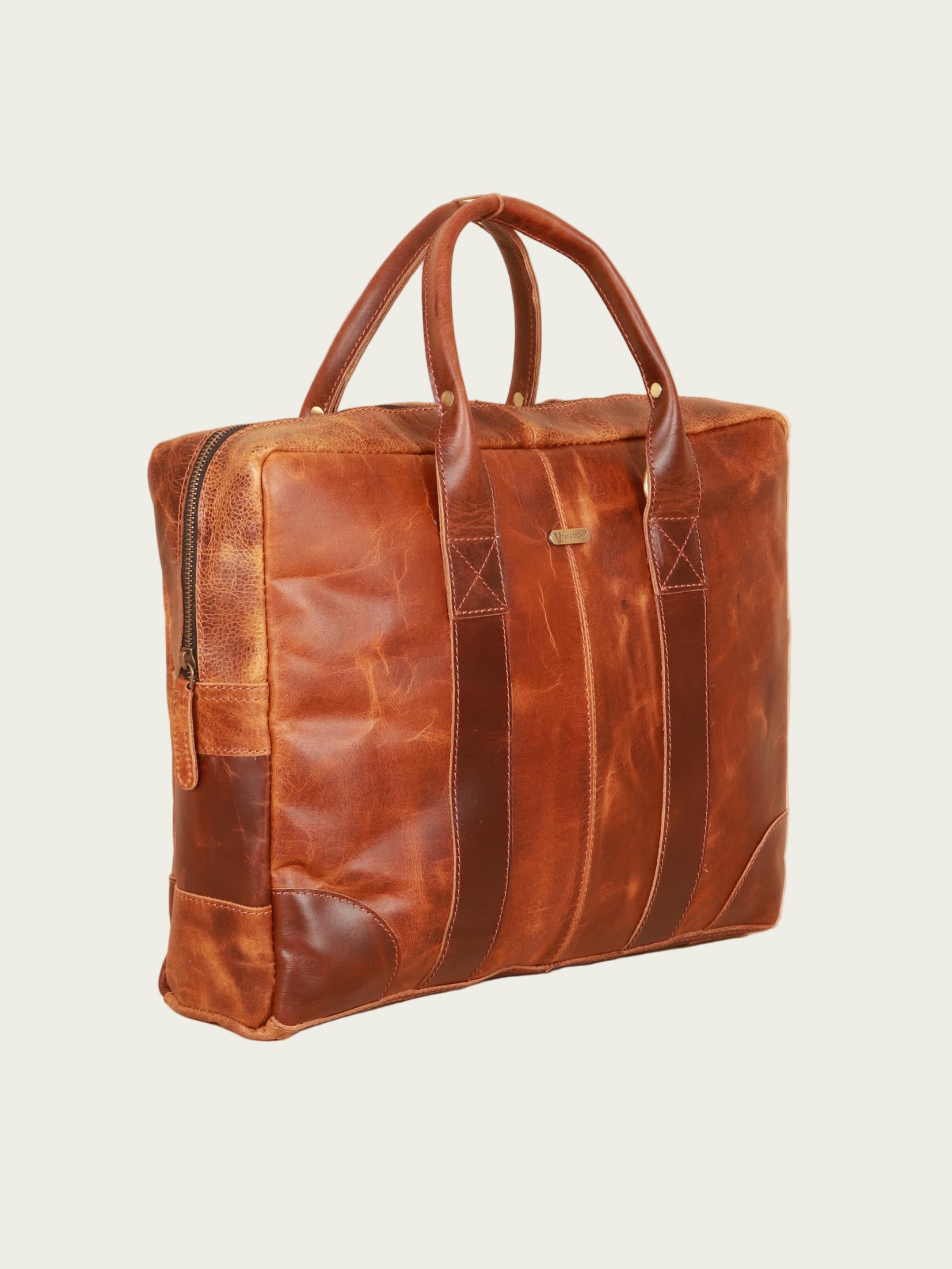Stylish leather laptop bag for men and women