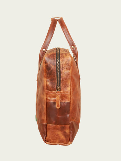 Stylish leather laptop bag for men and women