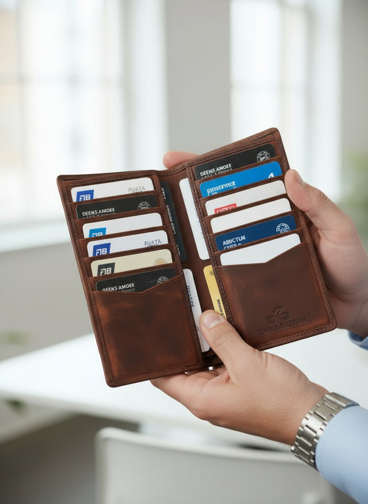 Leather Long Card Wallet