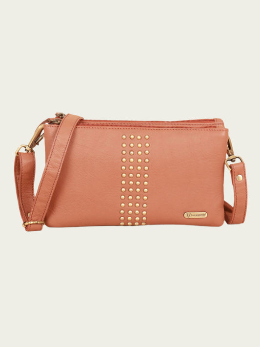 tan leather sling bag