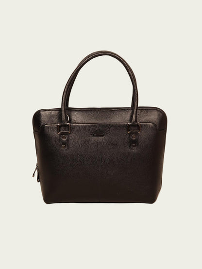Leather Laptop Tote Bag for Women 