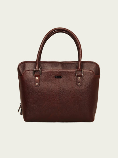 Leather Laptop Tote Bag for Women 