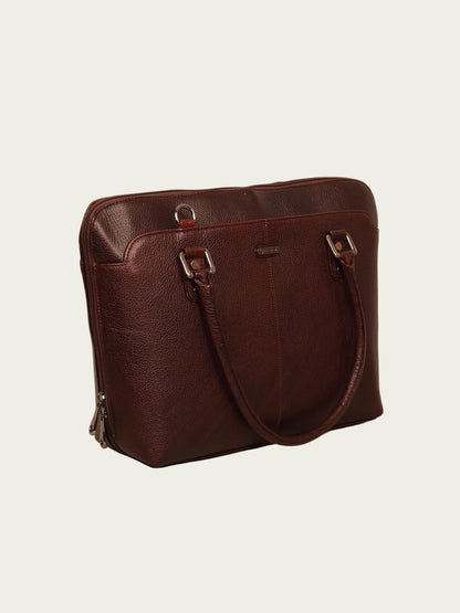Leather Laptop Tote Bag for Women 