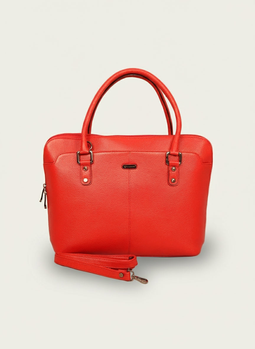 Leather Laptop Tote Bag for Women 