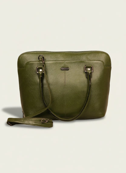 Leather Laptop Tote Bag for Women 