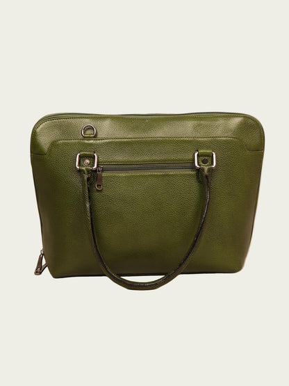 Leather Laptop Tote Bag for Women 