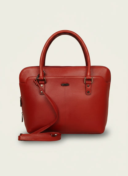 Leather Laptop Tote Bag for Women 