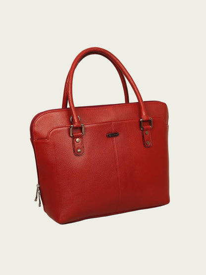 Leather Laptop Tote Bag for Women 