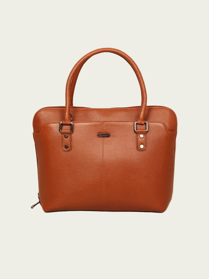 Leather Laptop Tote Bag for Women 