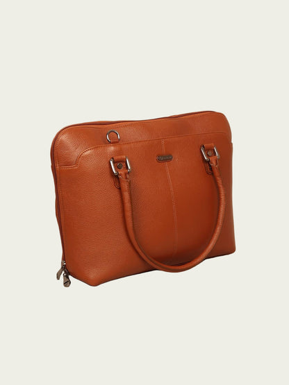 Leather Laptop Tote Bag for Women 
