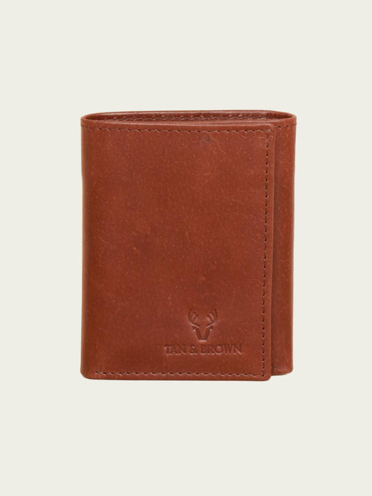 Genuine Leather RFID Trifold Wallet.