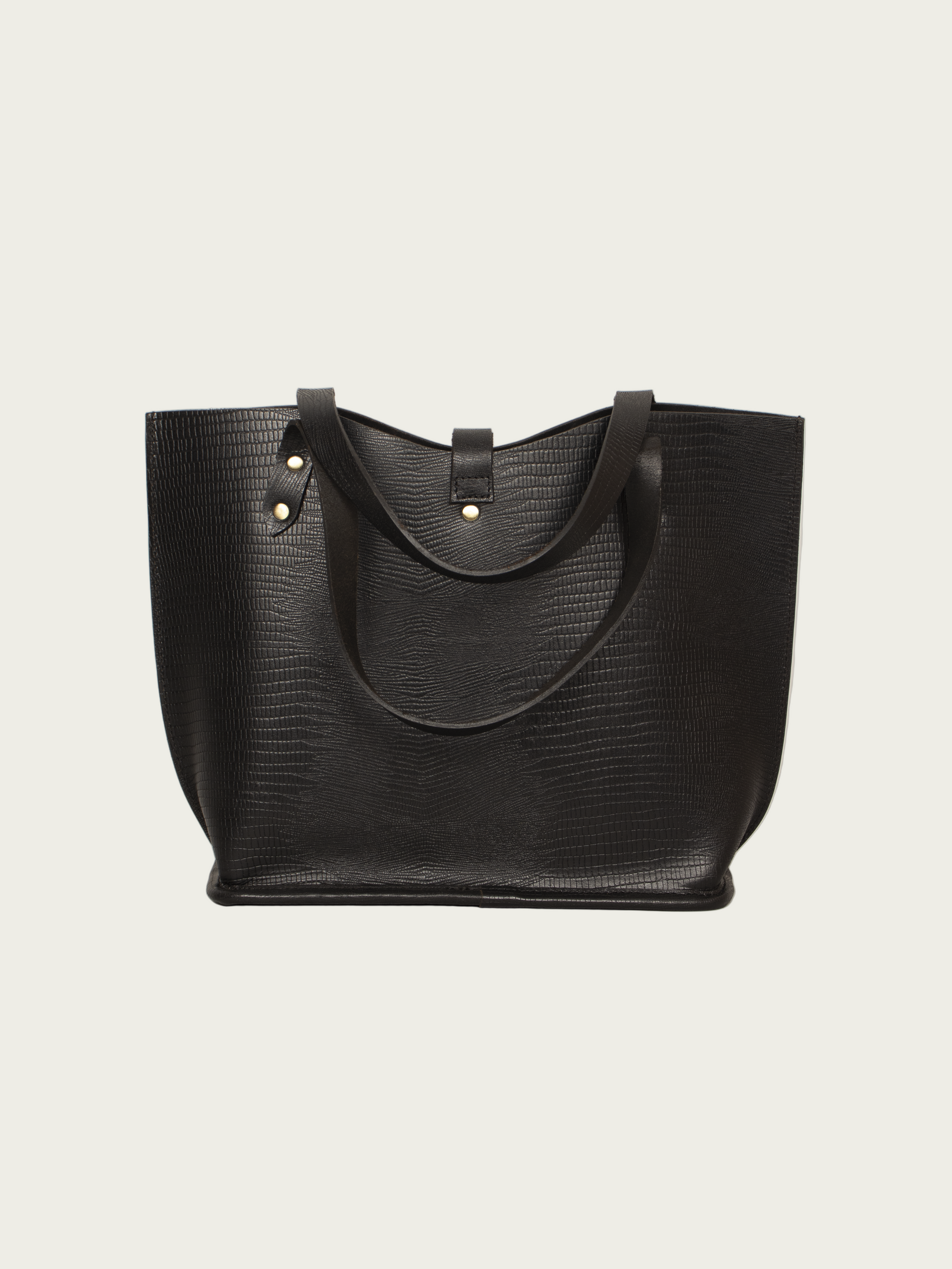 Leather tote bag