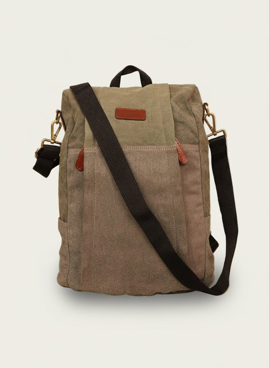 Canvas Leather Backpack