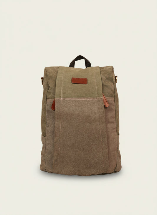 Canvas Leather Backpack