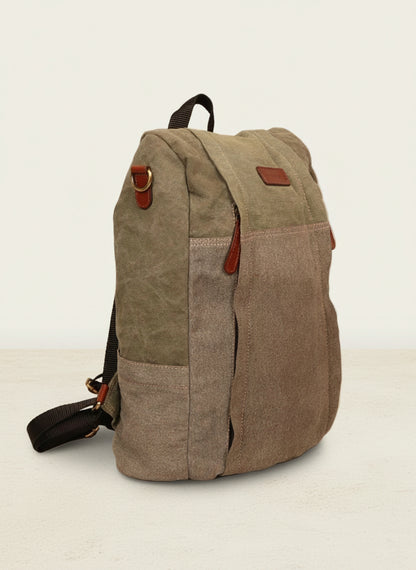 Canvas Leather Backpack
