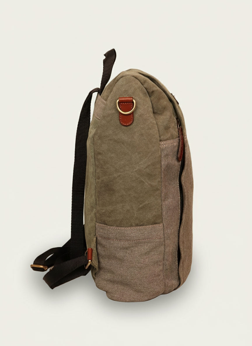 Canvas Leather Backpack